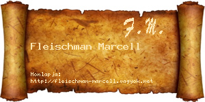Fleischman Marcell névjegykártya