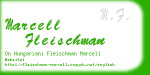 marcell fleischman business card